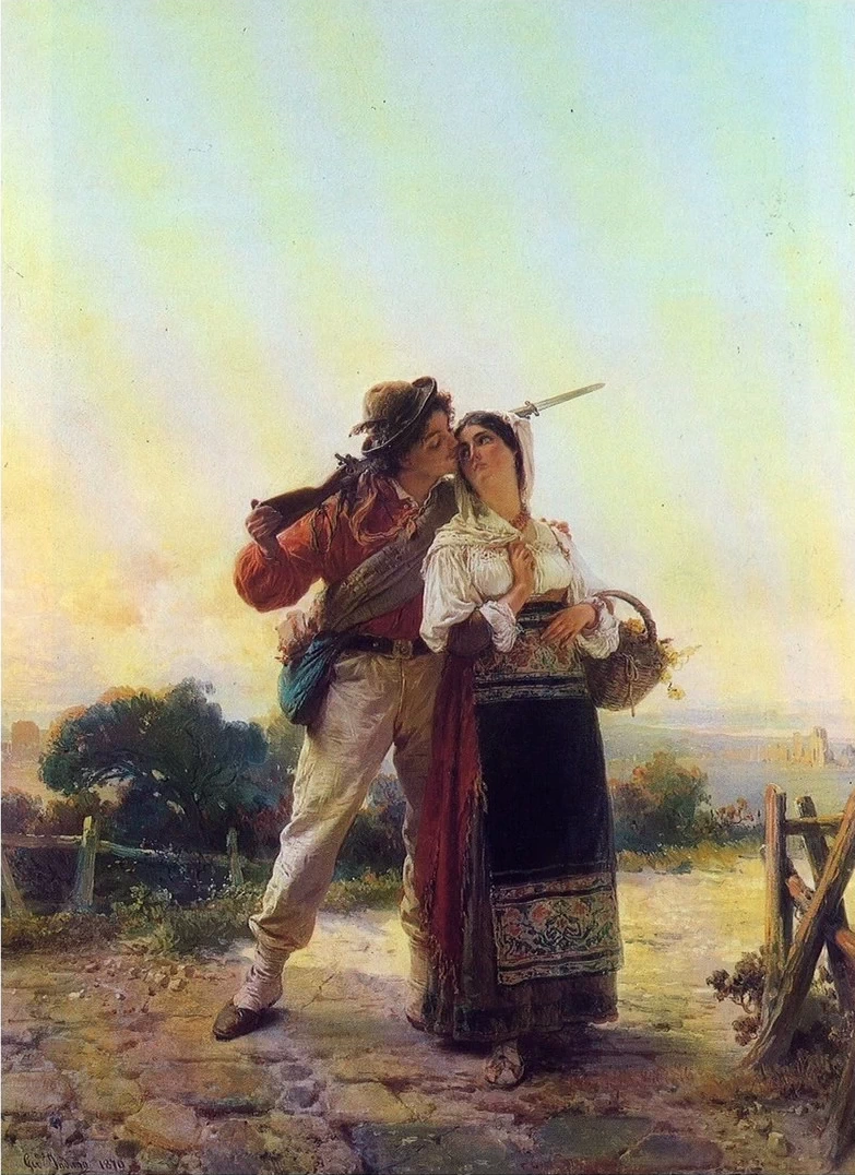 La partenza del garibaldino e la Ciociarella - 1870